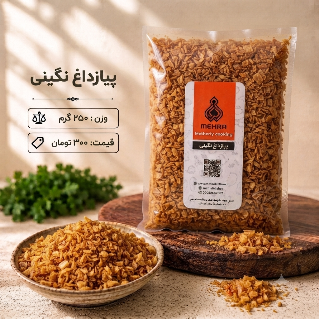 پیازداغ چیپسی نگینی 250 گرمی