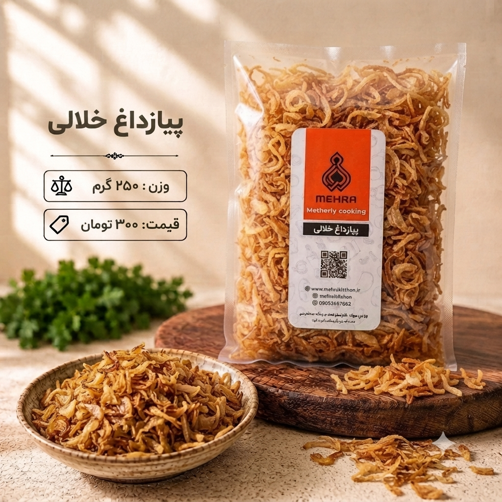 پیازداغ چیپسی خلالی 250 گرمی