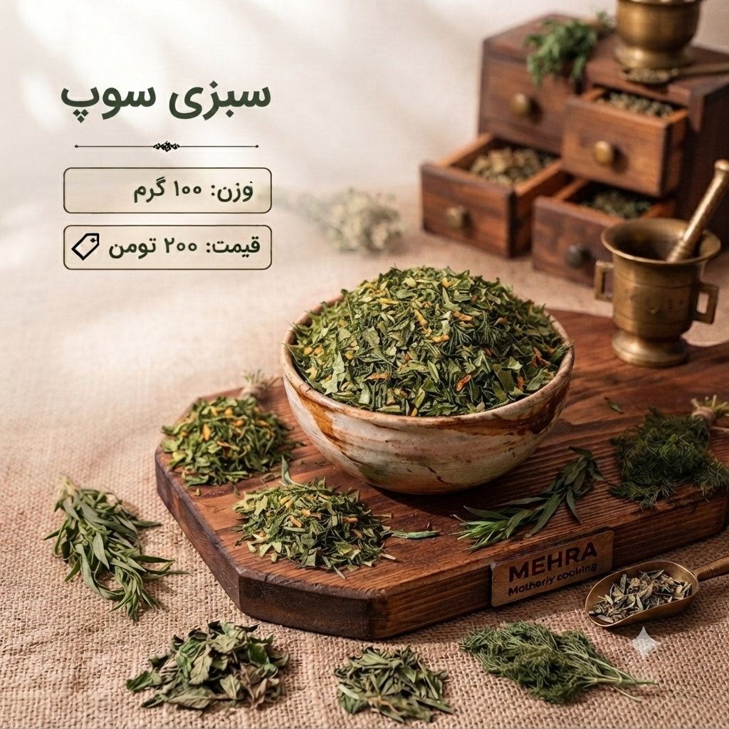 سبزی سوپ خشک 100 گرم