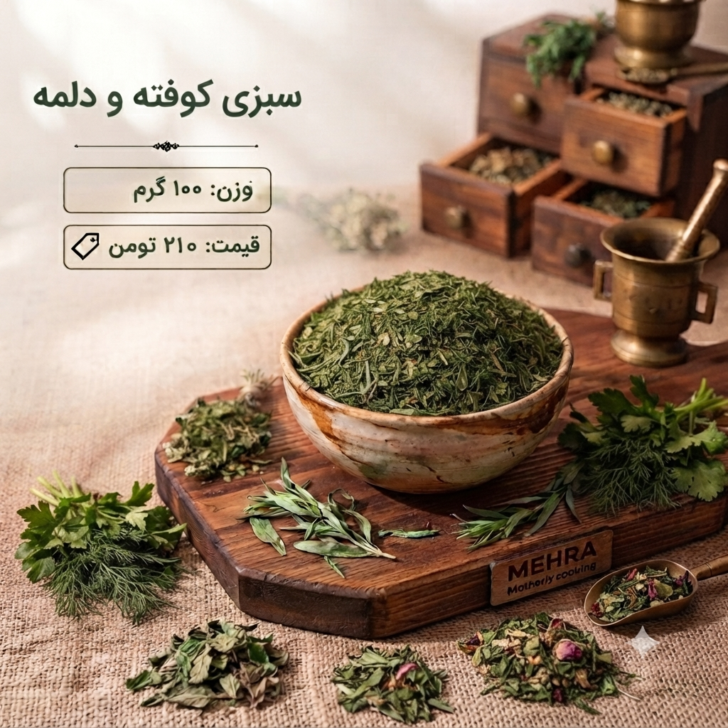 سبزی کوفته و دلمه خشک 100 گرم