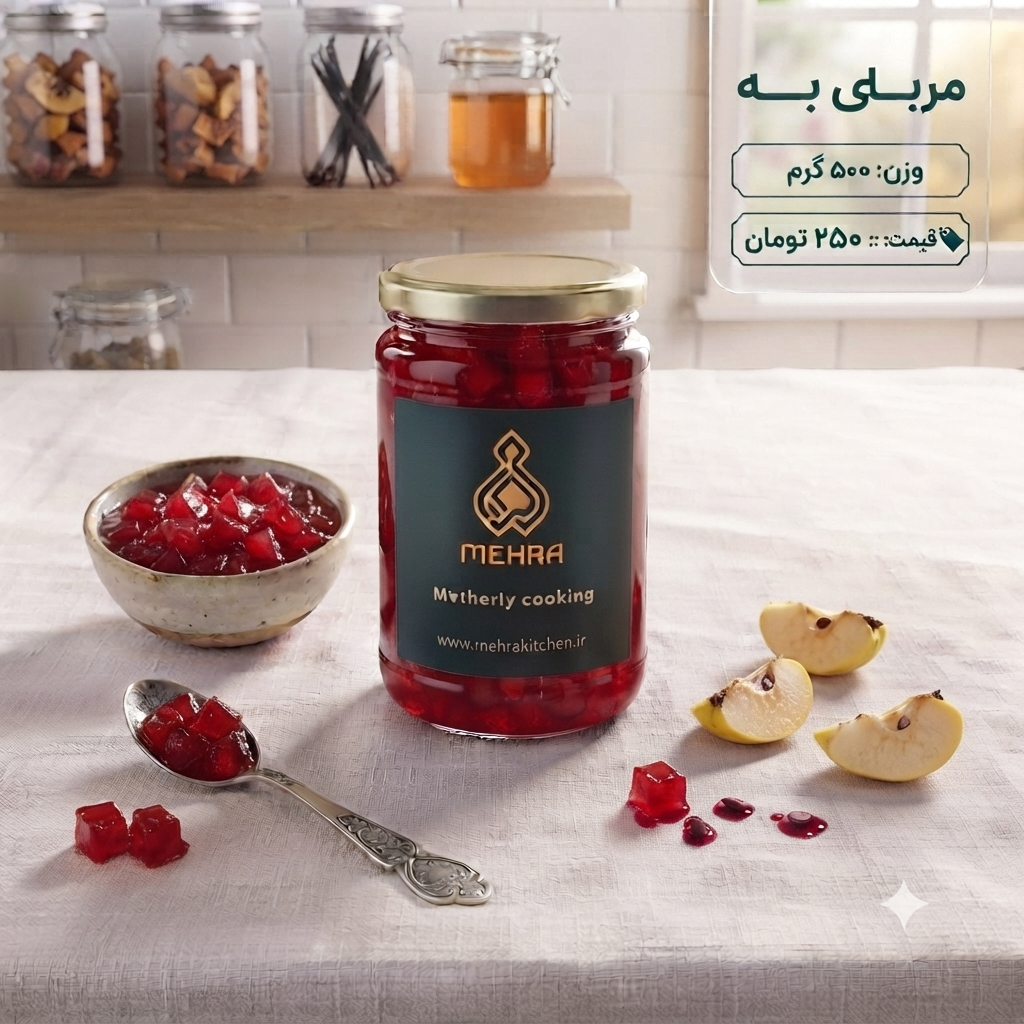 مربای به خانگی نیم کیلویی