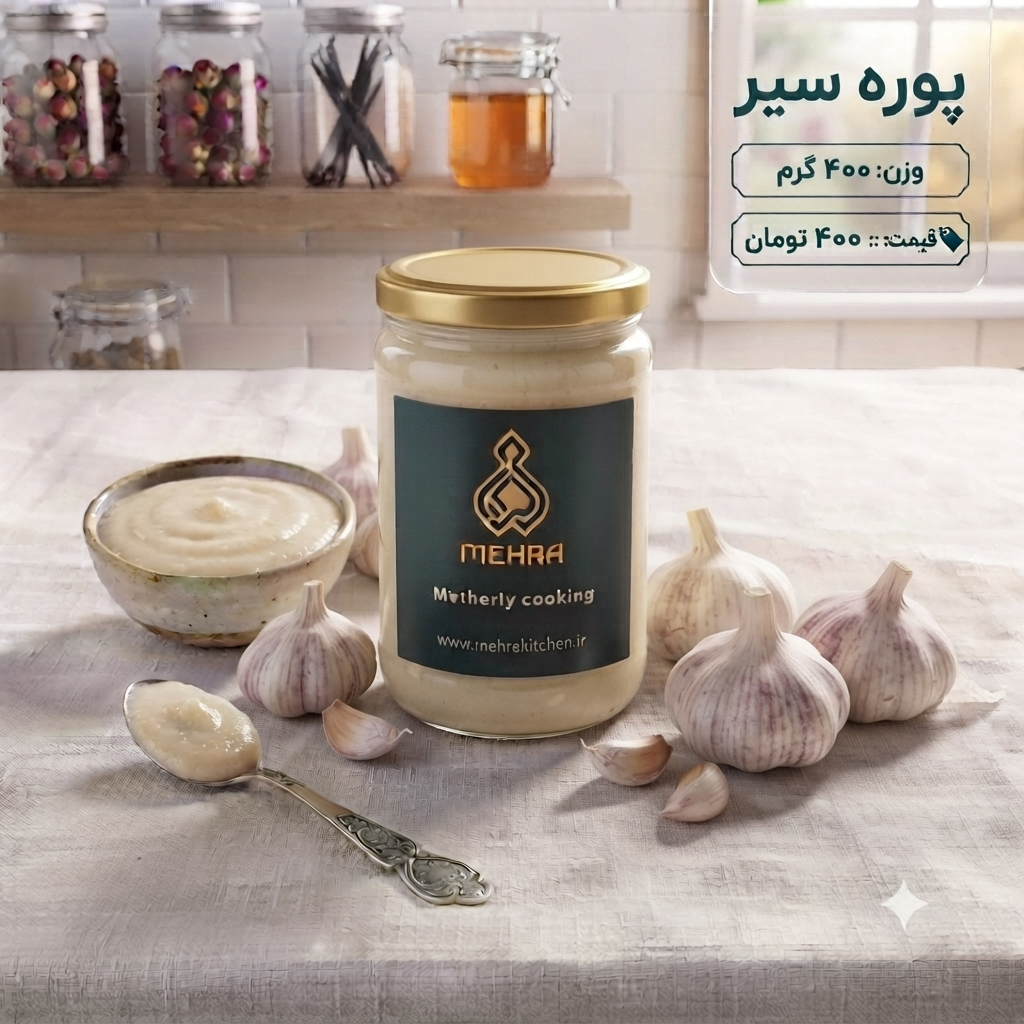 پوره سیر 400 گرمی (ارسال برای تهران و حومه)